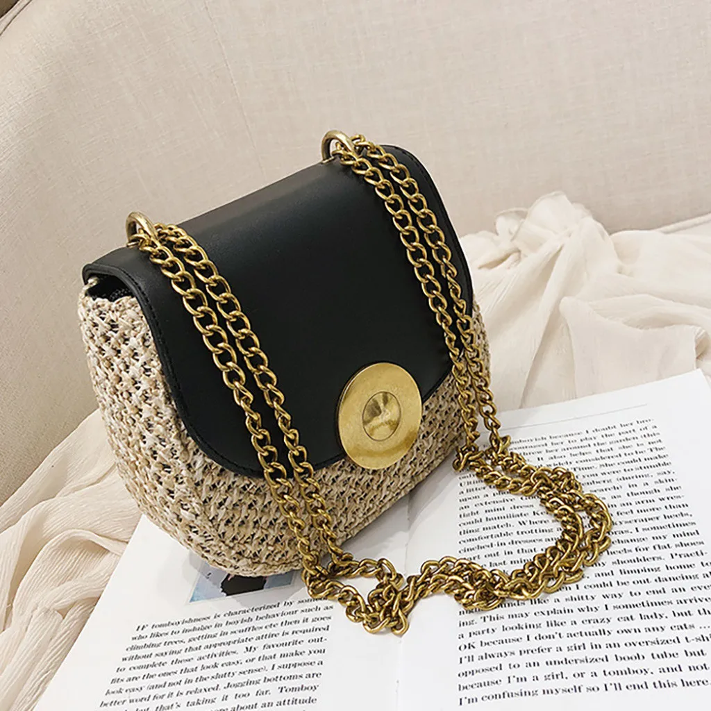 OCARDIAN соломенная сумка небольшой лоскут sac для Для женщин сплетенный мешок женский ретро пляжные шорты мужские Bolsos ротанга сумка с цепочкой, плетеная Bolsa Feminina