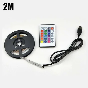 

LED Strip Lights 1-5M 5V 2835RGB Dimmable USB TV Back Lighting W/ Remote Control Beam Angle 120 Degree