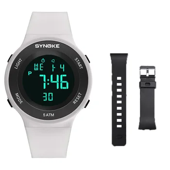 

SYNOKE Men's Watch Sport Watch Waterproof LED Alarm Detachable Strap Women Digital Wristwatches Reloj Hombre Watches For Men