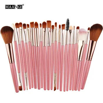 

Eyebrow Eye Shadow Eyeliner Lip Blusher Foundation Powder Cosmetic Tools 22Pcs Makeup Brushes Set