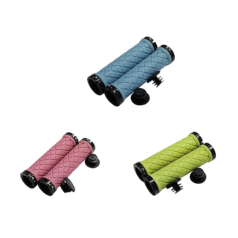 

Mountain Biker Handlebar Set Road Bike Handle Aluminum Alloy Double Lock Handlebar Set Dead Fly Bicycle Anti-skid Rubber Sleeve