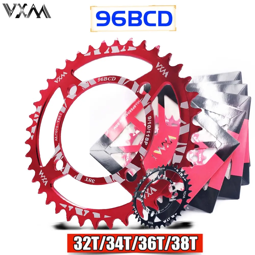 VXM круглый 96BCD бензопилы MTB велосипед 32T 34T 36T 38T зубные части пластины для shimano M4000