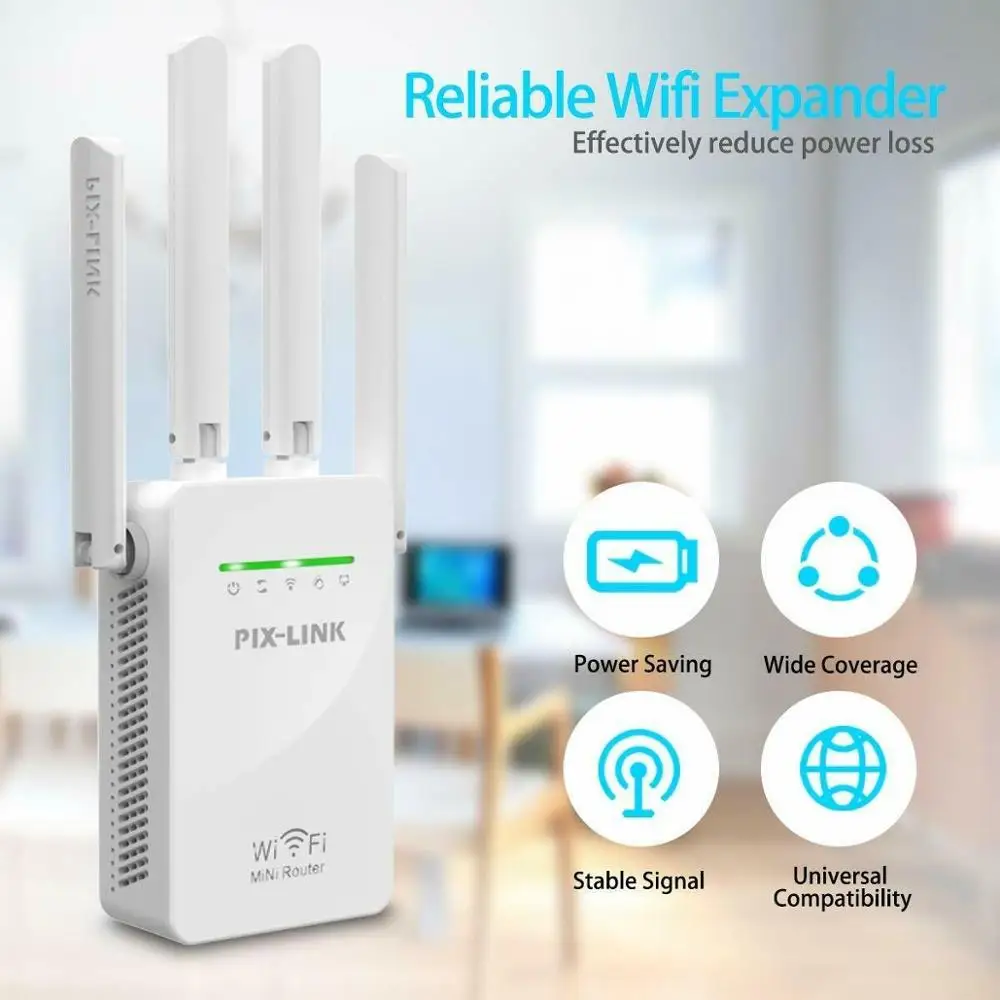 PIXLINK 300 Мбит/с Беспроводной Маршрутизаторы Wi Fi ретранслятор вакуумный