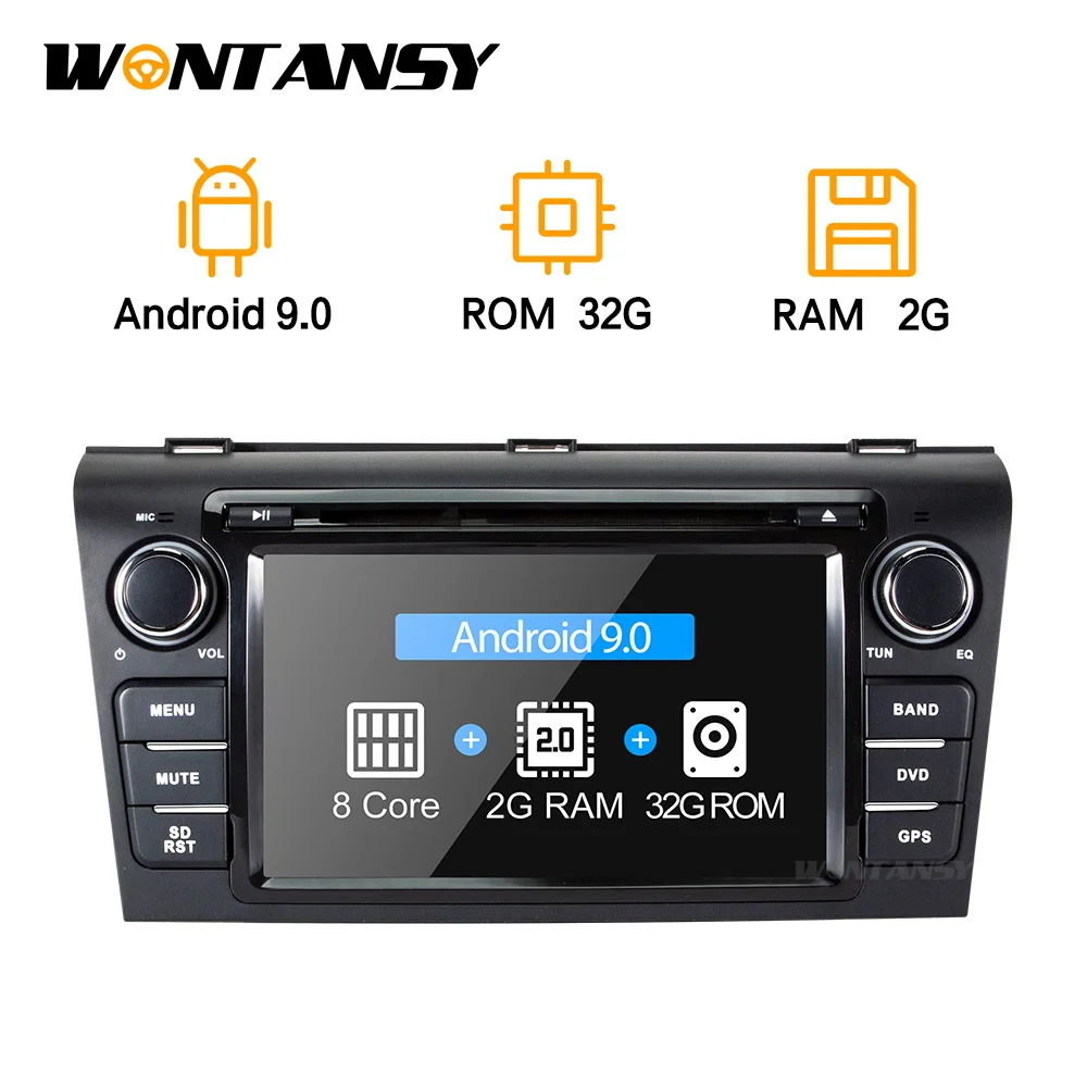 

Wontansy octa core T8 android 9.0 car dvd for Mazda 3 2004 2005 2006 2007 2008 2009 car radio stereo