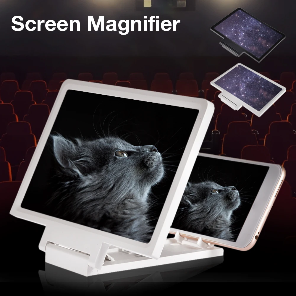 3D Screen Amplifier Mobile Phone Magnifying HD Stand For Video Folding Screen Enlarged Eyes Protection Holder Folding Stand