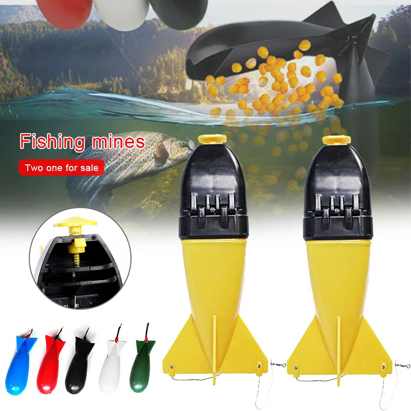 

Pack of 2 Fishing Bait Bomb Carp Spod Bomb Bait Rocket Floats Fishing Feeder FDX99