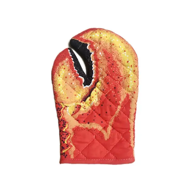 3D Mooie Kat Krab Ovenwanten Heatproof Mitten Keuken Koken Magnetron Oven Mitt Insulated Antislip Handschoen - Huis & Tuin