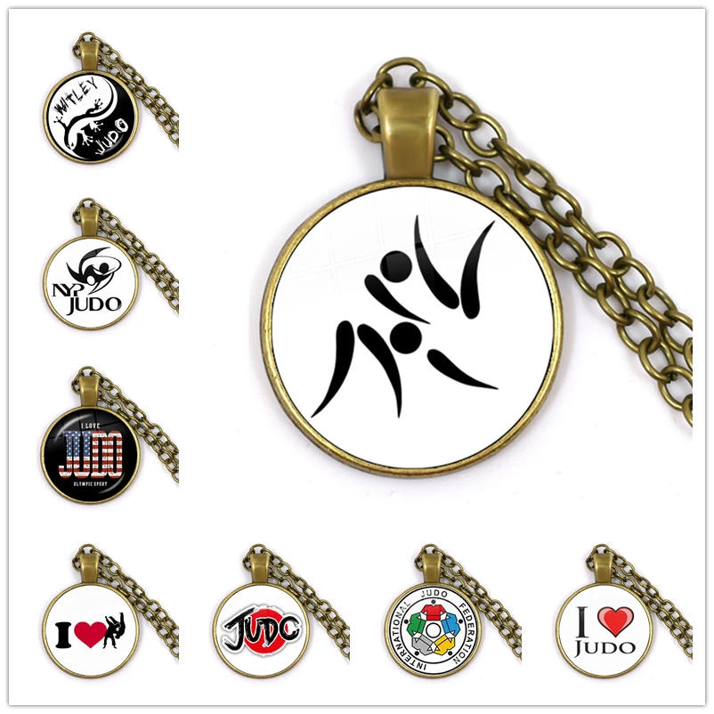 2021 Novelty Fashion Love Judo Karate Pendant Necklace Exquisite Popular Women Men Casual Sports Jewelry Wholesale