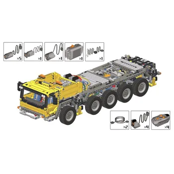 

326Pcs MOC Small Particle Building Blocks Modified Pack for 42009 MK II Mobile Crane(Only Modified Pack and Electronic Parts )