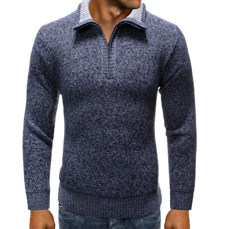 MoneRffi Sweater Men Jacket Solid Color Sweaters Knitwear Warm Sweatercoat Casual 1/4 Zip Stand Collar Pullovers Men Clothing MoneRffi Sweater Men Jacket Solid Color Sweaters Knitwear Warm Sweatercoat Casual 1/4 Zip Stand Collar Pullovers Men Clothing
