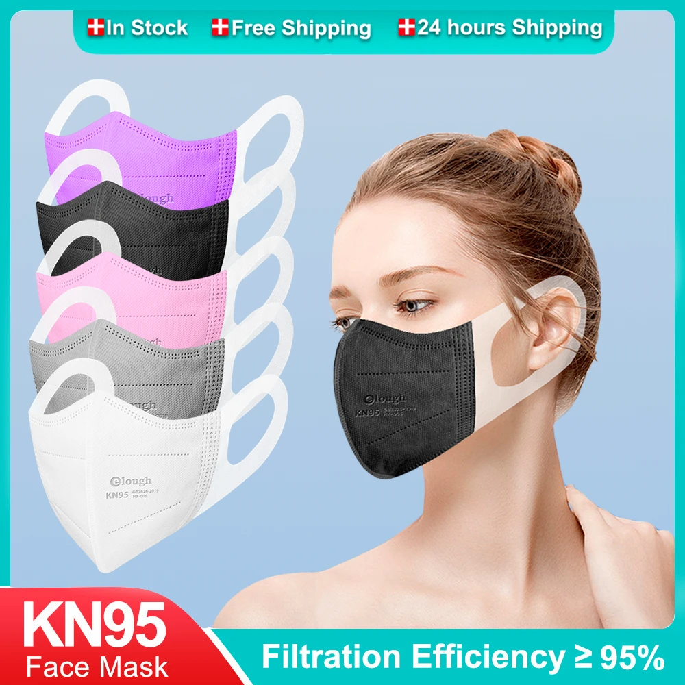 Elough ffp2 masks kn95 mascarilla fpp2 homologada ffp2mask ce 4 layer protective face mask kn95 mascarillas negras masque ffpp2