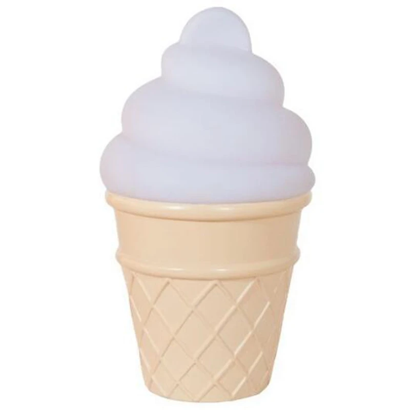 

Ice Cream Led Nightlight Desk Table Light Led Night Lamp Kids Bedroom Wedding Decoration Christmas Decorations For Home White+Ye