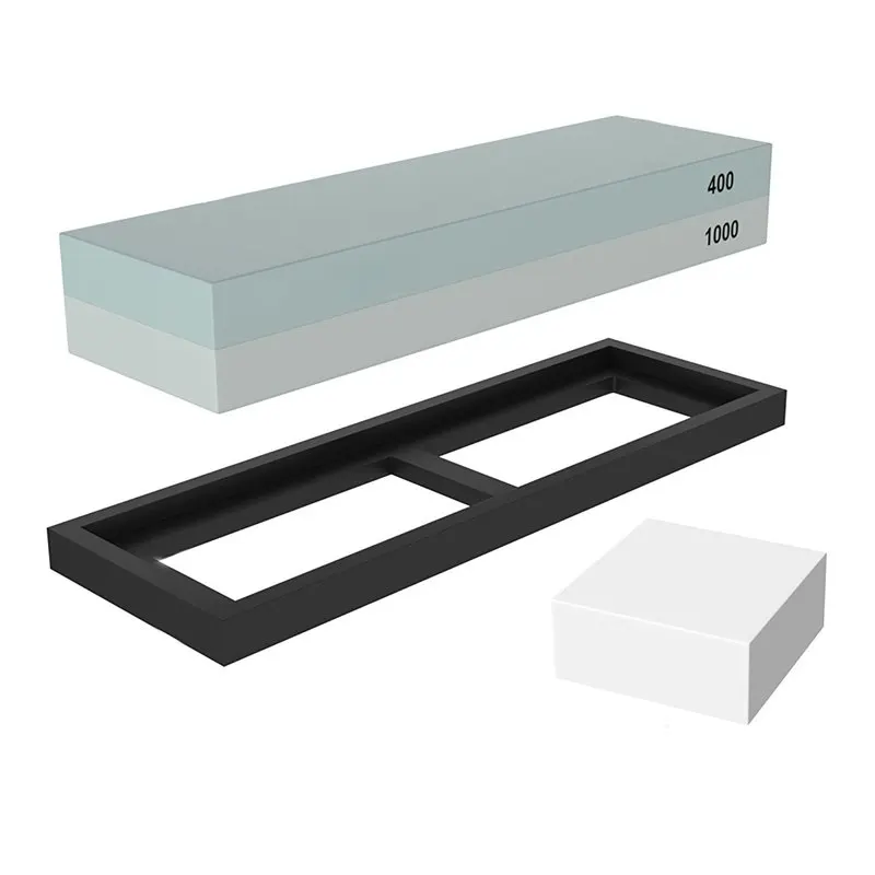 

Premium Whetstone Sharpening Stone 2 Side Grit 400/1000 | Knife Sharpener Waterstone with NonSlip Rubber Base & Flattening Sto