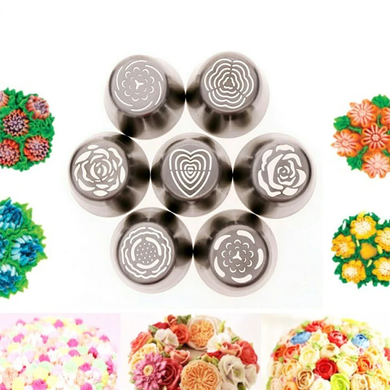 

1Pcs Stainless Steel Russian Tulip Icing Piping Nozzles Flower Cream Pastry Tips Nozzles Cake Decorating Tools