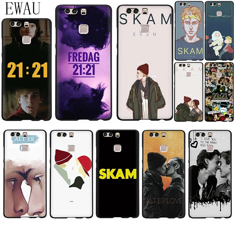 Мягкий силиконовый чехол для телефона EWAU Tv Skam Isak и Even Huawei P8 P9 P10 P20 P30 P40 Lite Pro P Smart Z