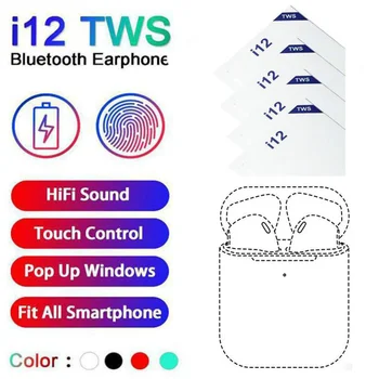 

i12 TWS Wireless Headphones Bluetooth 5.0 Earphone With Touch Control Sports Headset with Mic Earphones For IOS xiaomi huawei