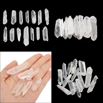 

50g/pack Natural White Quartz Crystal Stone Accessories 18-36mm Mini Terminated Wand Gemstone Rock Stone Home Decor