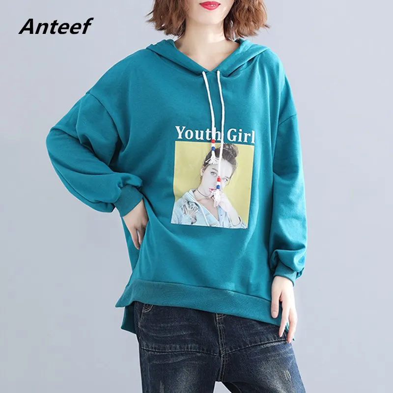 

cotton plus size oversized spring autumn pullovers hoodies casual loose sweatshirt women clothes 2019 hoody streetwear