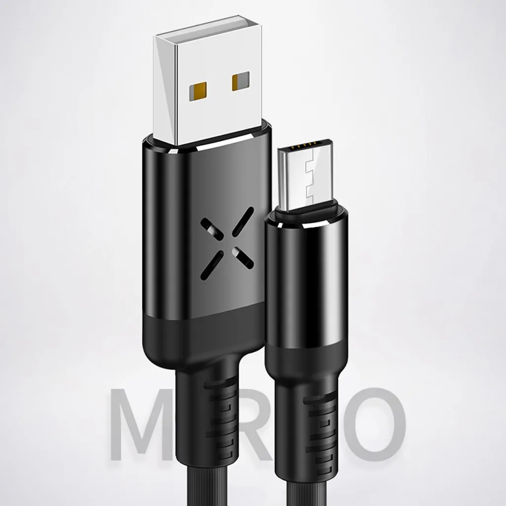Светодиодный usb-кабель, USB кабель для быстрой зарядки и передачи данных, зарядное устройство для Xiaomi huawei samsung S9 S8, умный светодиодный кабель для голосового управления#3