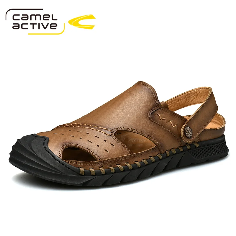 Мужские кожаные сандалии Camel Active мягкие дышащие легсветильник пляжные