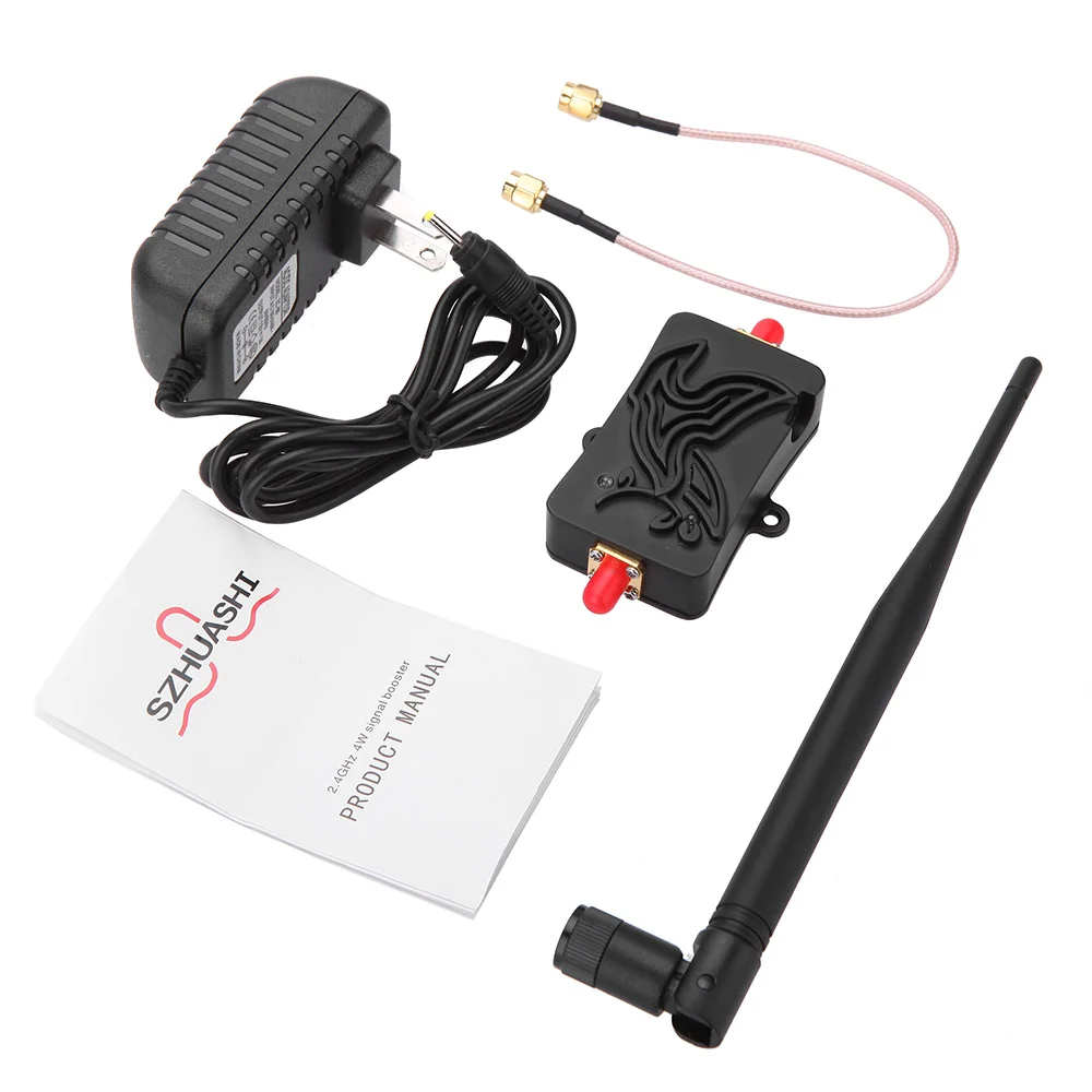 Wifi Router Wifi Signal Booster 4W 4000mW 802.11b/g/n Wifi Wireless Amplifier Router 2.4Ghz WLAN ZigBee BT Signal Booster with Antenna TDD