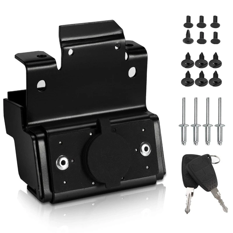 

Hood Lock For Jeep Wrangler Jk Unlimited 2007-2017 Front Engine Compartment Hood Cover Lock Kit Anti Theft Grille Lock With Ke