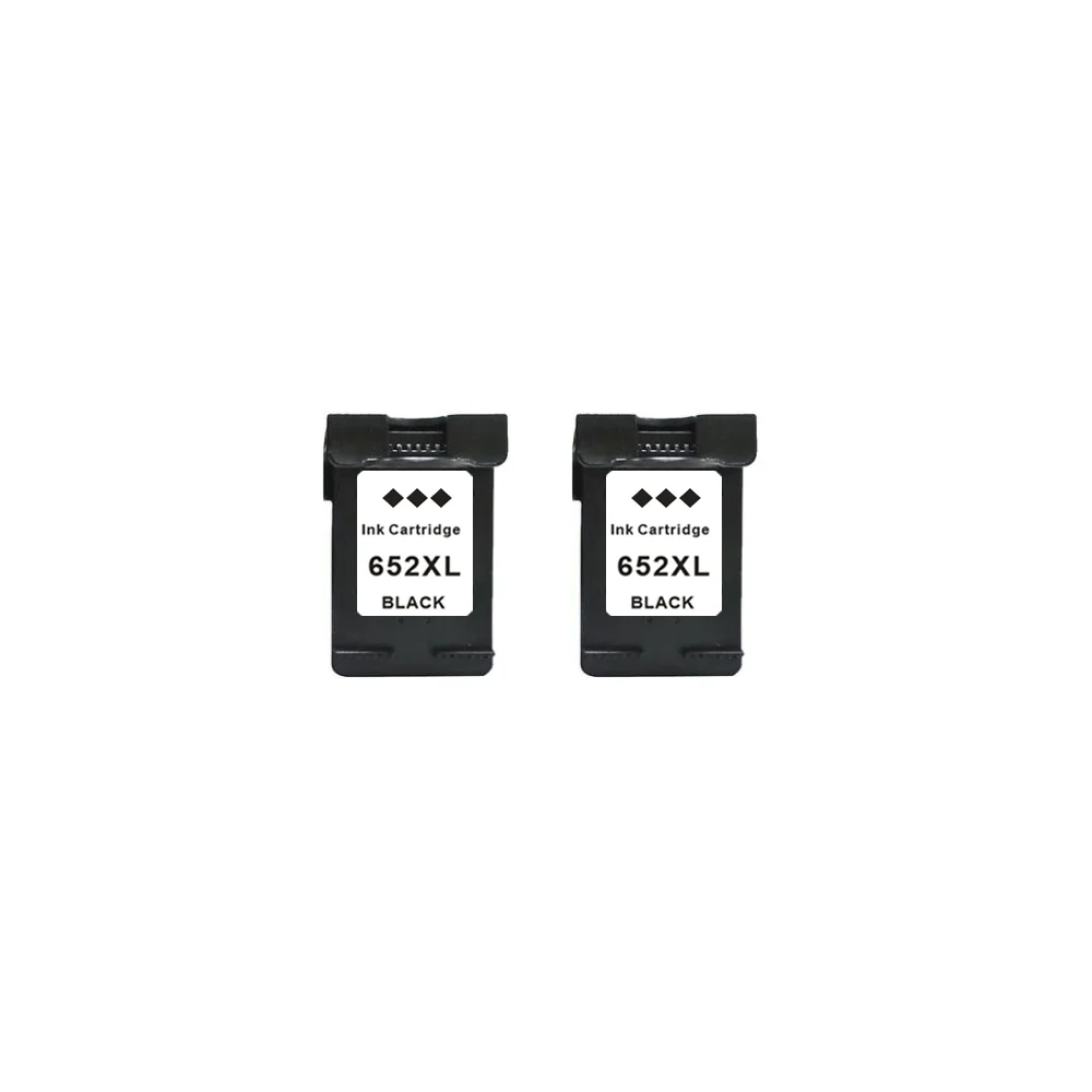 2 картриджа с черными чернилами совместимые hp652 652xl Deskjet 1115 1118 2135 2136 2138 3635 3636 3835 4535
