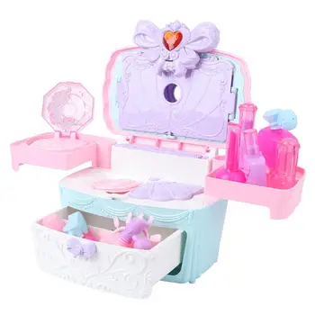 

1 Set Simulation Cosmetic Box Makeup Box Toy Girl'S Handheld Suitcase Plaything Pretend Play Beauty & Fashion Toys With Music
