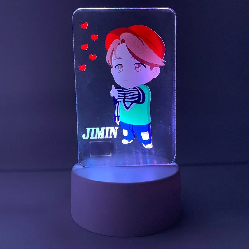 KPOP Bangtan мальчики аниме карта душа персона стенд фигура доска красочная акриловая лампа настольная декоративная доска JUNG KOOK JIMIN JIN