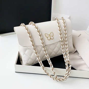

с доставкой All-match Mini Bag 2020 New Style Fashion Chain One-Shoulder Armpit Bag Net Red Crossbody Rhombus Square Sling Bag