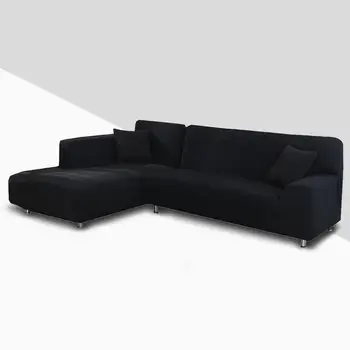 

Solid Color Sofa Cover Elastic Stretch Washable Couch Cover On The Corner Sofa Flexible Furniture Seat Cover 1/2/3/4-seater