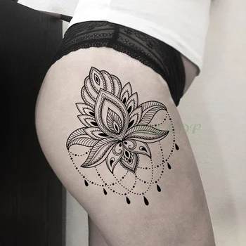 

Waterproof Temporary Tattoo Sticker flower datura necklace fake tatto flash tatoo tatouage stickers leg arm for men girl women