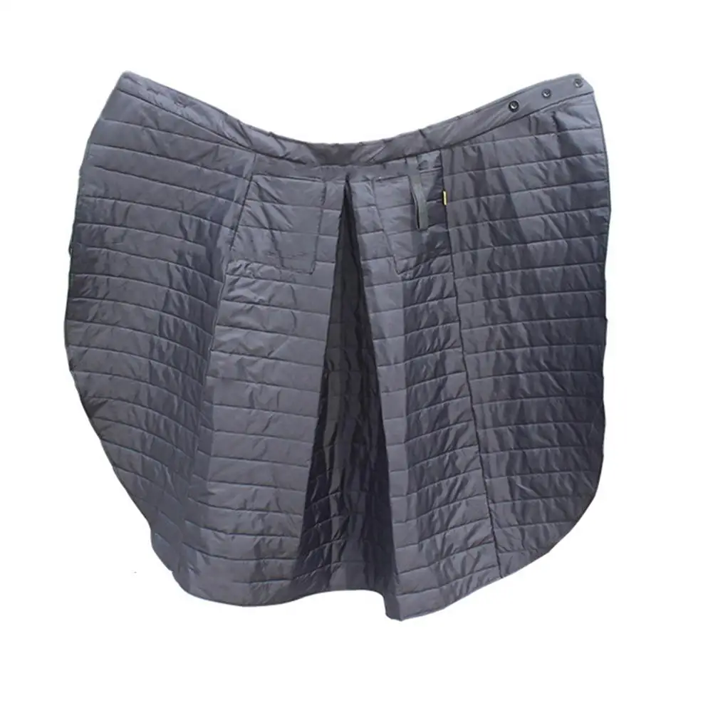 Winter Riding Windproof Warm Cotton Skirt Knee Leg Cover Waterproof Cold High Waist Electric Motorcycle Black |