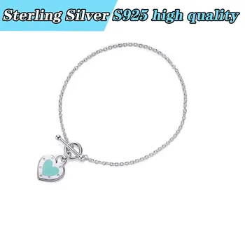 

TIF 100% silver S925 Bracelet ot love, brand new blue green trend, lovely lady, classic jewelry TIF
