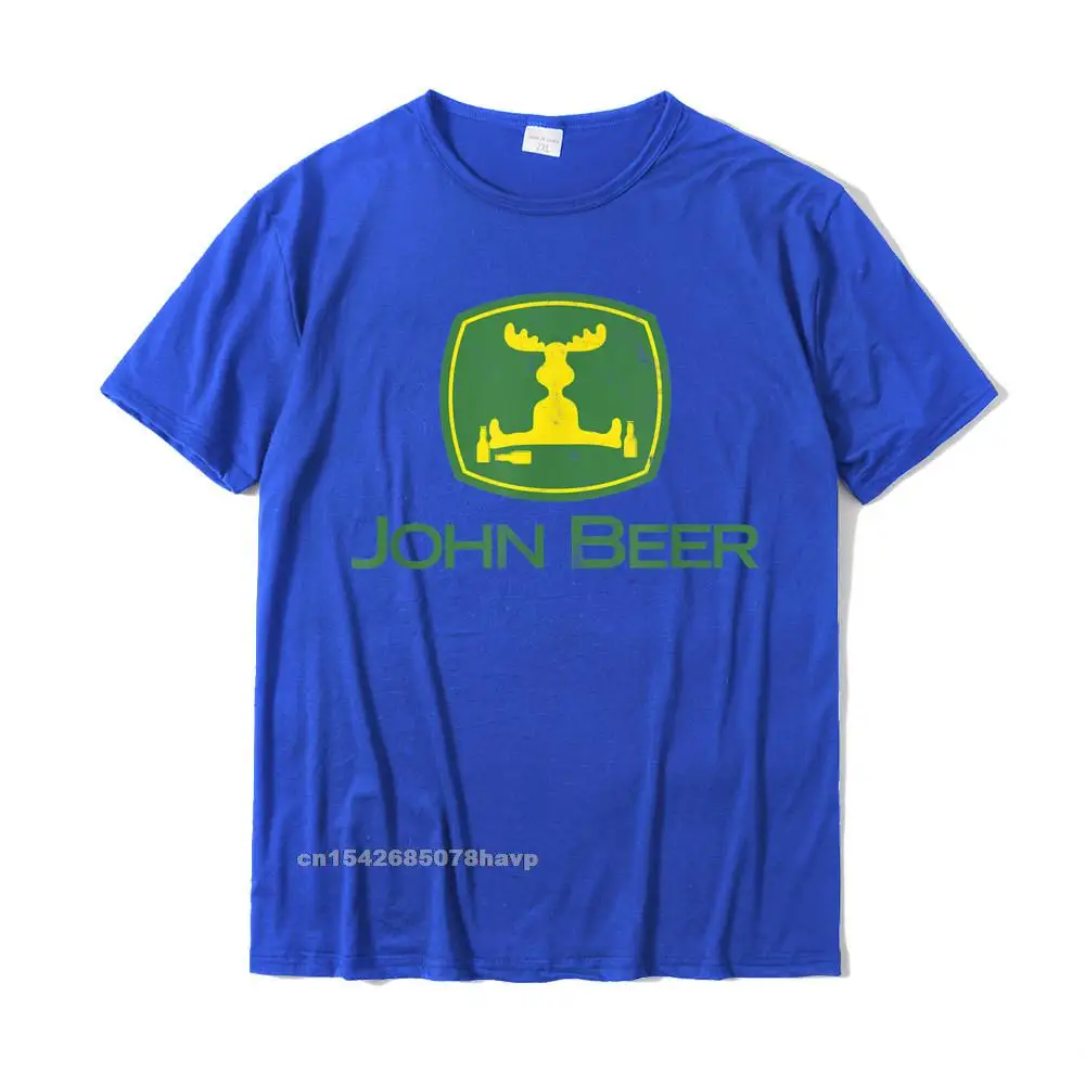Design Design Summer/Autumn Pure Cotton Crewneck Man Tops T Shirt comfortable Tee Shirts Special Short Sleeve Tshirts Funny Tractor John Beer Deer Vintage Farmer T-Shirt__1178. blue