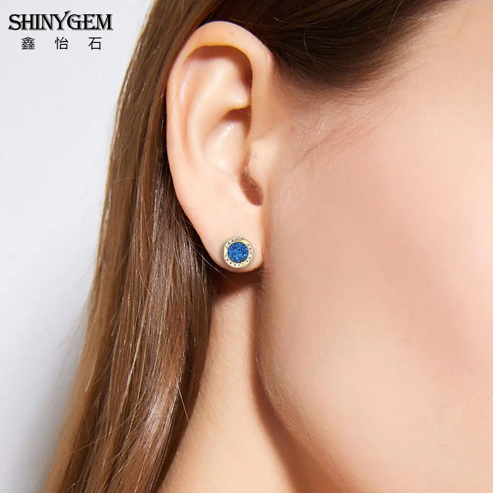 ShinyGem многоцветный круглый натуральный кристалл драгоценный камень ожерелье