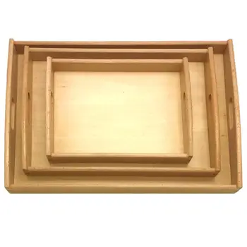 

Wood Food Tray Toys Storage Box Container Sundries Organizer Kids DIY Craft Educational Toys For Kids Children Toddle Gifts
