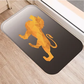 

Black Gold Art Non-slip Door Mat Multifunction Waterproof Bathroom Slip Carpet Can DIY Custom Picture Rug Kitchen Cleaning E0773