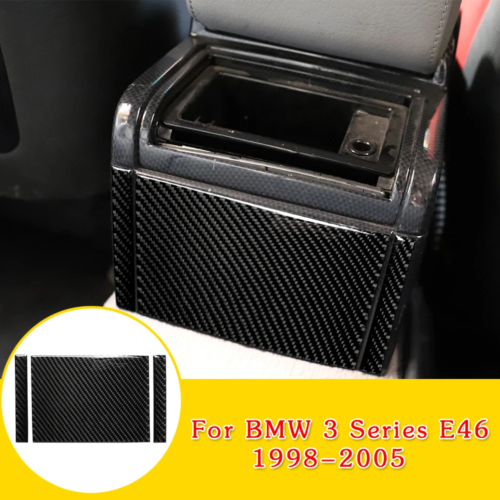 

3pcs Carbon Fiber Car Air Condition Vent Decor Sticker Trim For BMW 3 Series E46 1998-2005 Car Styling