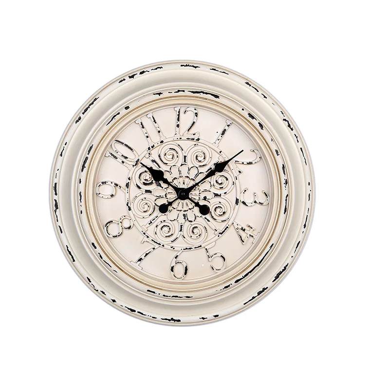

Vintage European Style White Cool Living Room Large Clock 20-Inch Creative Wall Clock DIY Clock Fashion And Personality Wholesal