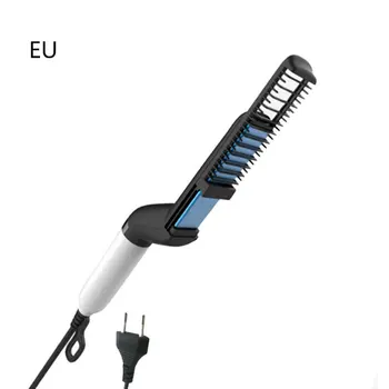 

Professional Men Heat Hair Styling Ceramic Curler Straightener Multifunctional Hair Comb Brush Hair Volumize Straighten