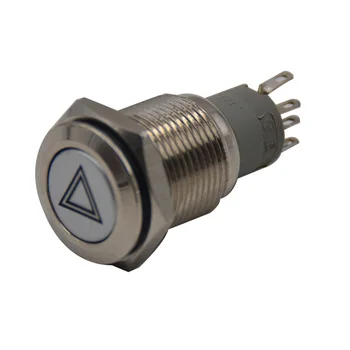 

16mm Universal Red LED Car Emergency Hazard Warning Light Push Button On/Off Switch Car Switch Relay