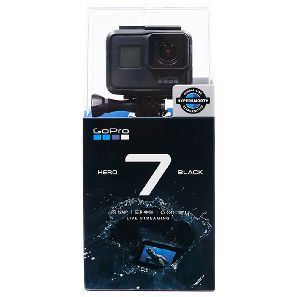 Gopro HERO 7 черная Экшн-камера Go Pro для спорта на открытом воздухе камера s Водонепроницаемая 4K 1080P видео камера 12 Мп фото Wi-Fi прямая трансляция