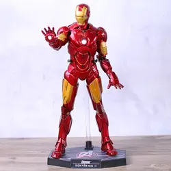 Marvel Железный человек 2 MARK IV MK4 ПВХ фигурка коллекция подвижная модель игрушка с светодиодный светильник