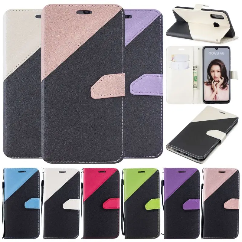 

Cute Phone Wallet Case Contrast Color For Capa Samsung Galaxy S10E S10 Plus A10 A20E A30 A40 A50 A70 S9 S8 S7 Edge S6 S5 V09E