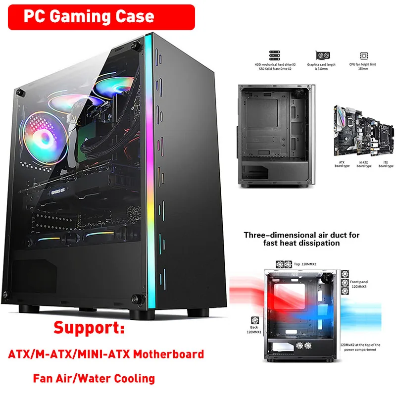 マストバイ Pcケース透明パネルサポートatx M Atx Mini Atxマザーボード空気 水冷却ファンhdd Ssdデスクトップシャーシ 日本入荷 Lp Megaestante Com Br