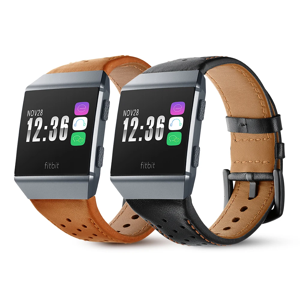 

For Fitbit Ionic Leather Strap Good Quality Breathable Genuine Cow Leather Replaceable Watch Band For Fitbit Ionic Bracelet