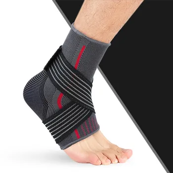 3D Pressuried Enkel Ondersteuning Basketbal Volleybal Sport Badminton Enkel Brace Protector Met Riem Riem Elastische Verstuiking Reparatie