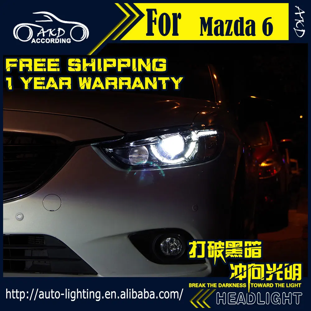 AKD автостайлинг фара для Mazda 6 2017 Новый дизайн Atenza светодиод DRL H7 D2H Hid опция