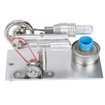 

T Type Fan Stirling Engine Miniature Hot Air Power Generator Physics Lab Teaching Model